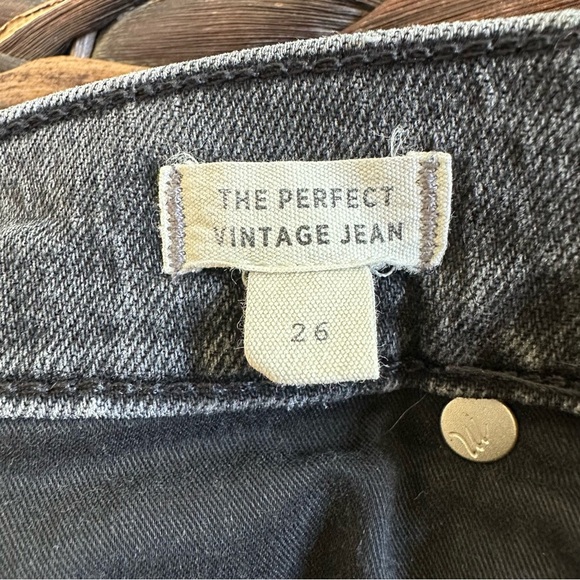 Madewell size 26 The Perfect vintage Jean Black Wash High Rise Stretch MD711 - Picture 4 of 6